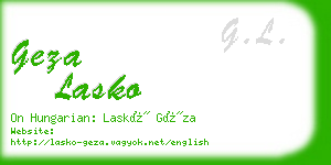geza lasko business card
